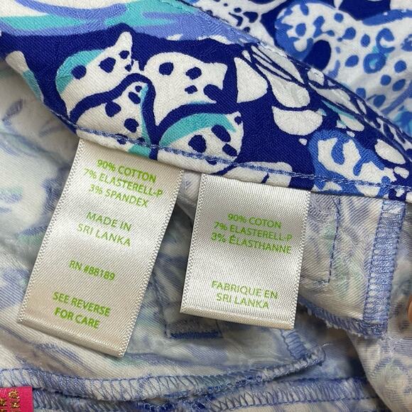 Lilly Pulitzer Kelly Skinny Ankle Pant Royal Purple 60 Animals Stretch Resort 2 - Picture 7 of 8